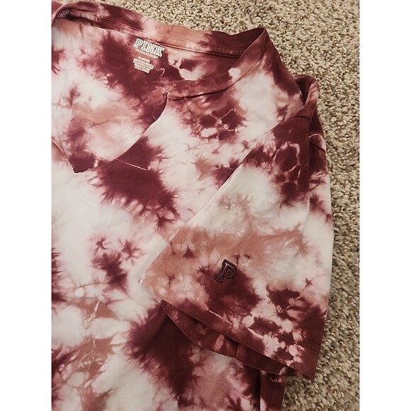 Victoria’s Secret PINK Womens Size Medium Pink Tie Dye TShirt Top - Picture 6 of 6